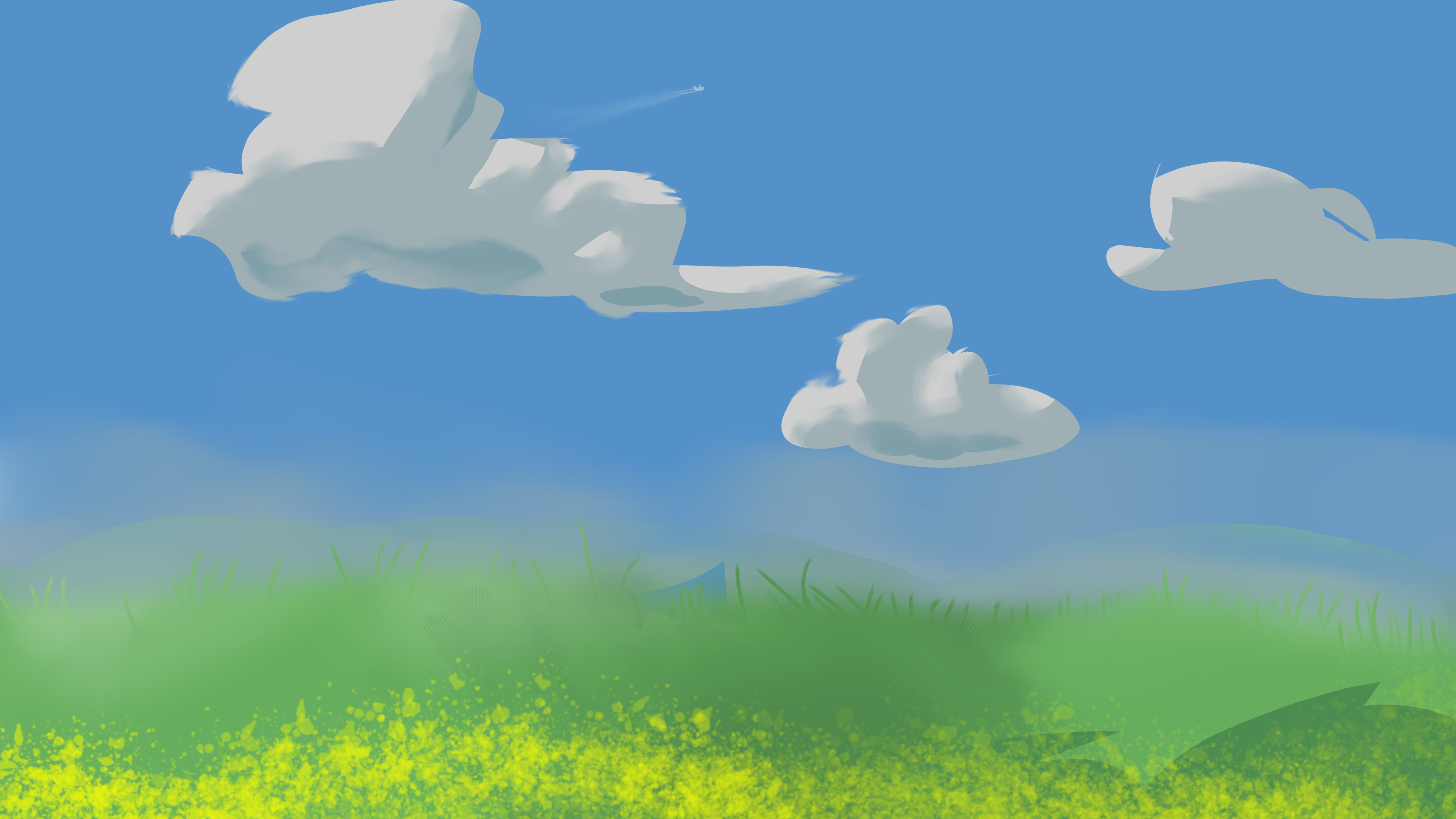 a grass field with nothing else really, i wanted to use this as background on this site but blue suited better